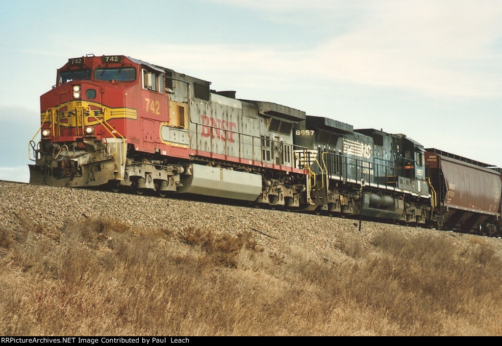 Grain train rolls west
